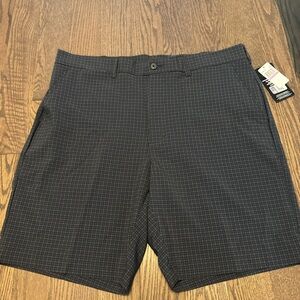 PGA Tour Men's Dark Gray Checkered Shorts